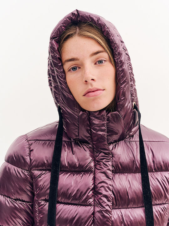 Damen Puffer Jacke für Winter Cherry