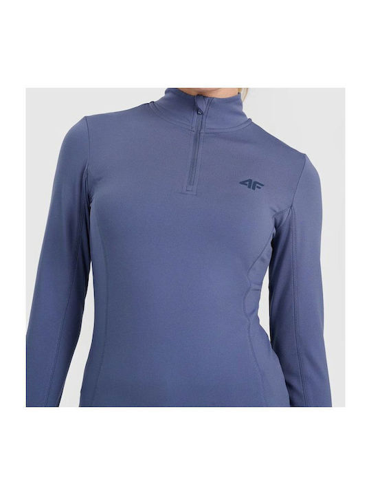 4F F098 Bluza termica pentru femei cu maneci scurte Compresie Albastru