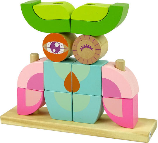 Lean Toys Jucărie de Stivuire din Lemn pentru 18++ Luni