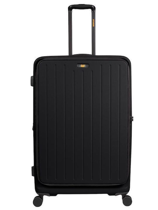 CAT Nexus Large Hard Black Suitcase With 4 Wheels Height 81cm