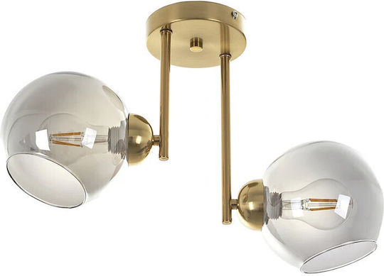 Lightplanet Κρεμαστό Φωτιστικό Χρυσό με Ντουί E27