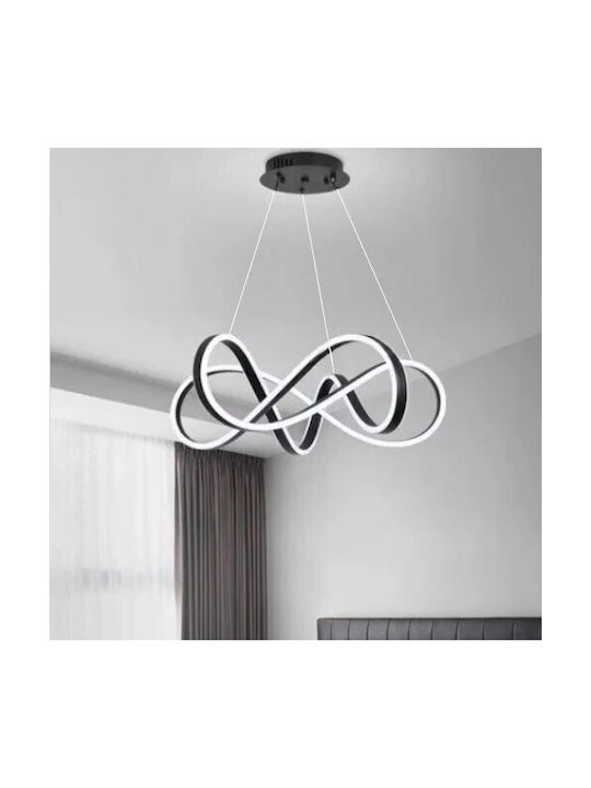 Lightplanet Lustră Negru LED cu Alb Natural Lumină