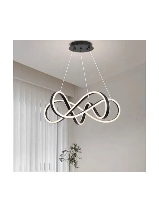Lightplanet Lustră Negru LED cu Alb Natural Lumină