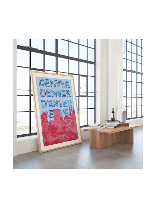 Poster Denver Pop Art Pst25519 21cm X 30cm Λευκό Κάδρο Pvc