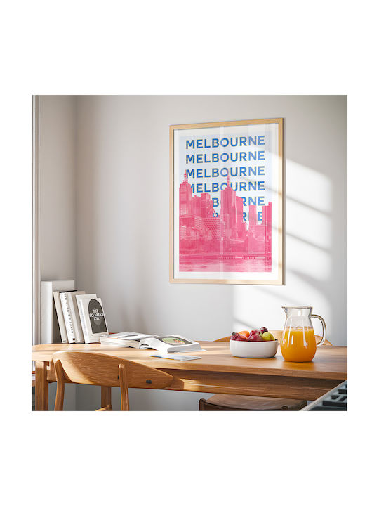 Poster Melbourne Pop Art Pst25511 21cm X 30cm White Frame PVC