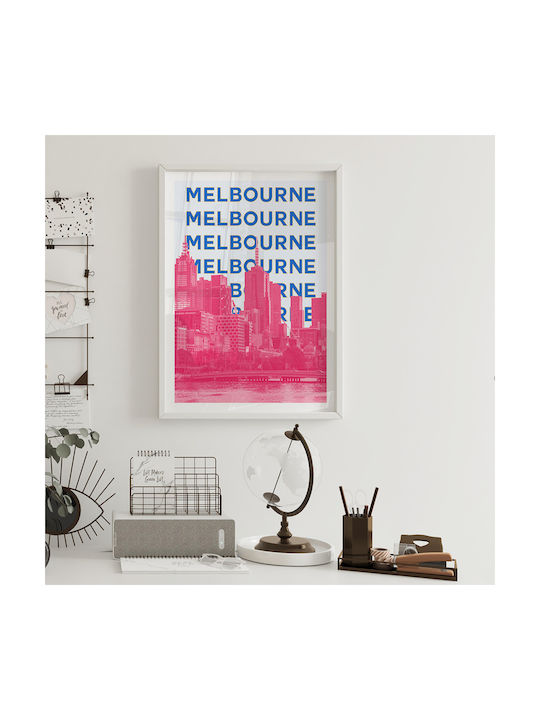 Poster Melbourne Pop Art Pst25511 21cm X 30cm White Frame PVC