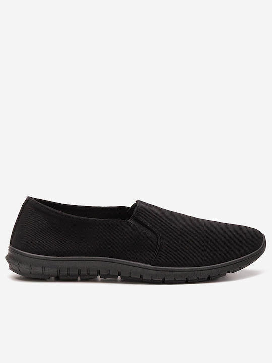 Stoff Damen Slip-Ons Blau