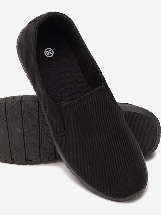 Stoff Damen Slip-Ons Blau