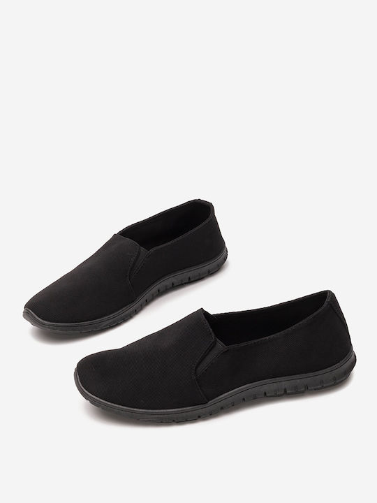 Stoff Damen Slip-Ons Blau