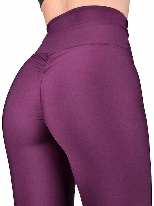 Women's Long Firming High Waist Leggings & Push Up Purple