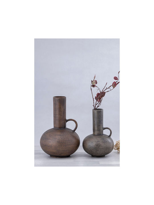 InTheBox Decorative Vase Steel Shine Gray 23x23x34cm
