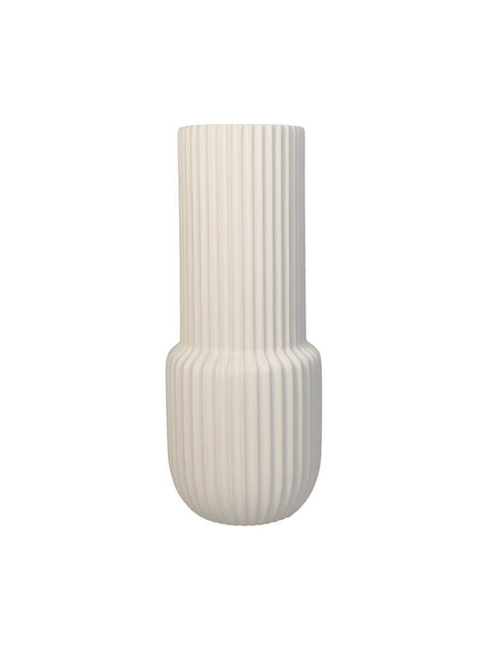 Selected by Pragmatic Vază Decorativă Ceramică Alb 16x16x22cm 1buc