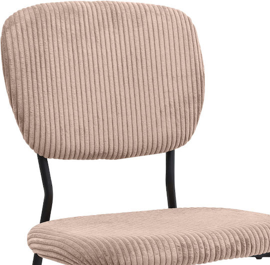 Kevin Dining Room Fabric Chair Mocha - Black 48x51x87cm