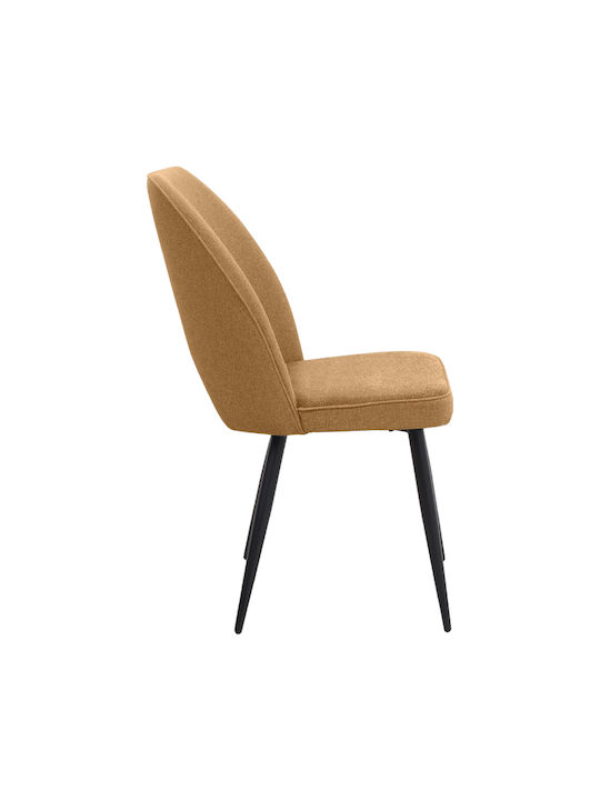 Christy Dining Room Fabric Chair Mustard - Black 47x59x90cm