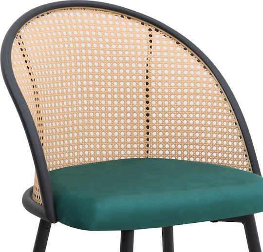 Jacob Столички Трапезария плюшени Cypress Green - Black 1бр 52x50x77бр