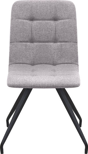 Bianca Dining Room Fabric Chair Beige - Black 43x56x84cm