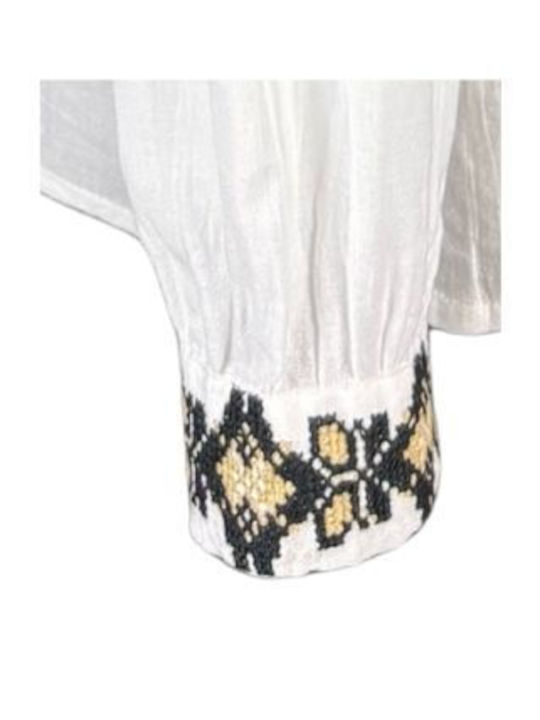 Kinderhemd Langarm White/cream