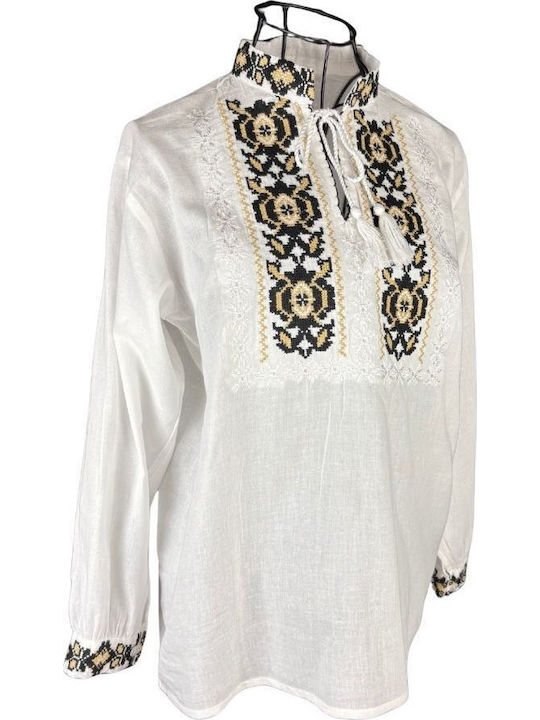 Kinderhemd Langarm White/cream