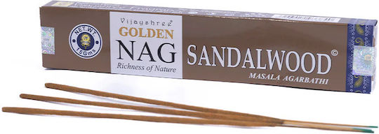 Aρωματικά Στικ Golden Nag Sandalwood Vijayshree Masala Agarbathi 15g