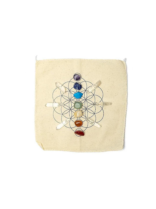 Crystal Grid Ημιπολύτιμους Λίθους Στα Χρώματα Επτά Chakra