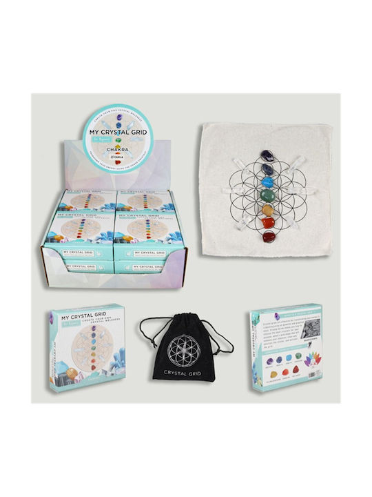 Crystal Grid Ημιπολύτιμους Λίθους Στα Χρώματα Επτά Chakra