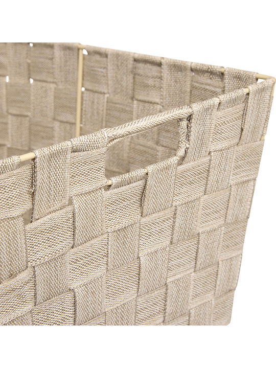 5Five Καλάθι Αποθήκευσης Υφασμάτινο Μπεζ 38x26x18cm