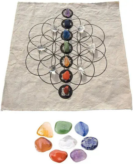 Crystal Grid Ημιπολύτιμους Λίθους Στα Χρώματα Επτά Chakra