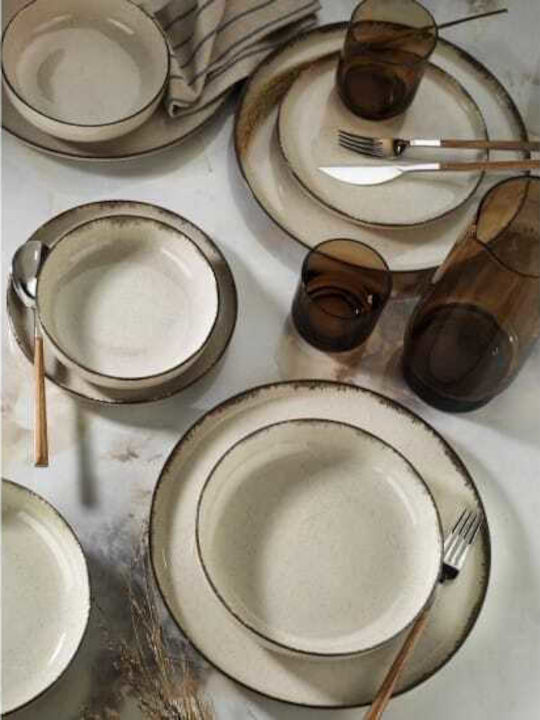 Oriana Ferelli Pearl Mood Beige Porcelain Dinnerware Set 20pcs