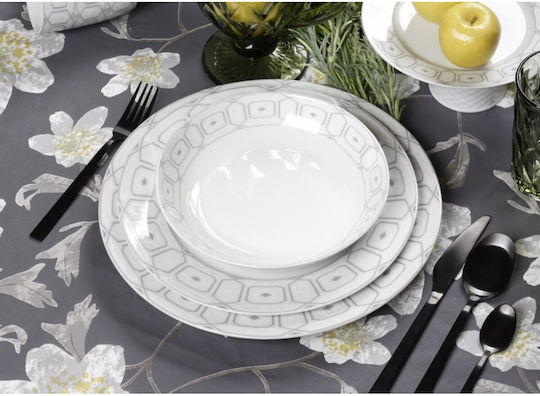 Cryspo Trio Ovvio White Porcelain Dinnerware Set 20pcs