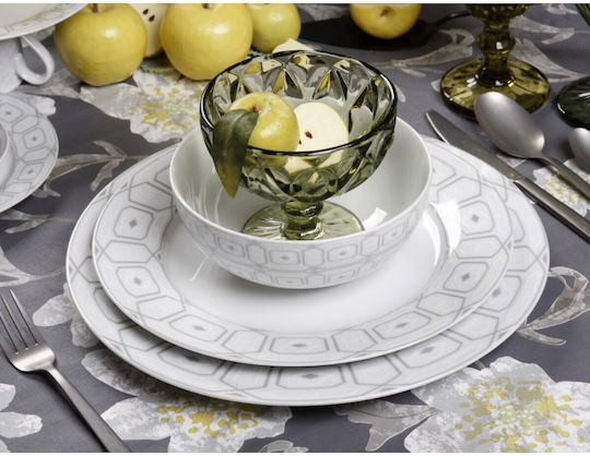 Cryspo Trio Ovvio White Porcelain Dinnerware Set 20pcs