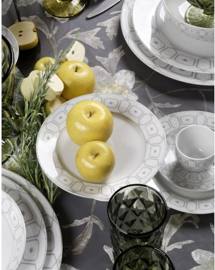 Cryspo Trio Ovvio White Porcelain Dinnerware Set 20pcs