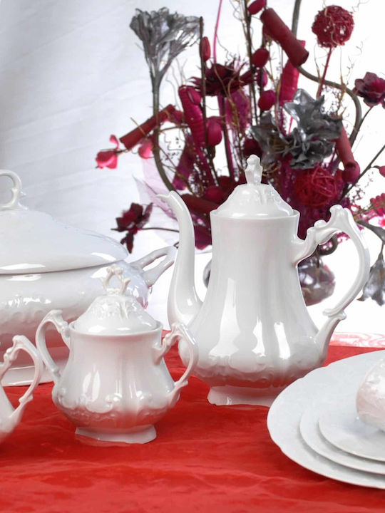 Cryspo Trio Regina Geschirrset aus Porzellan White 53.000.30 72Stück