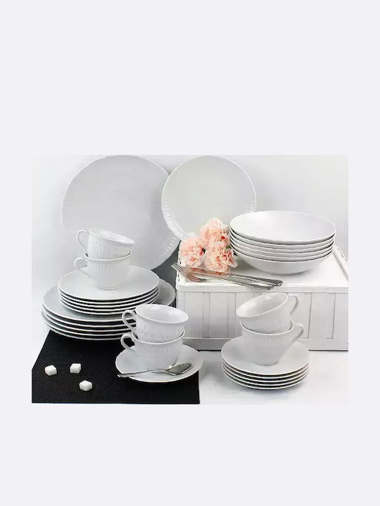 Cmielow Sofia 26 Σερβίτσιο Πιάτων από Πορσελάνη Λευκό 20τμχ