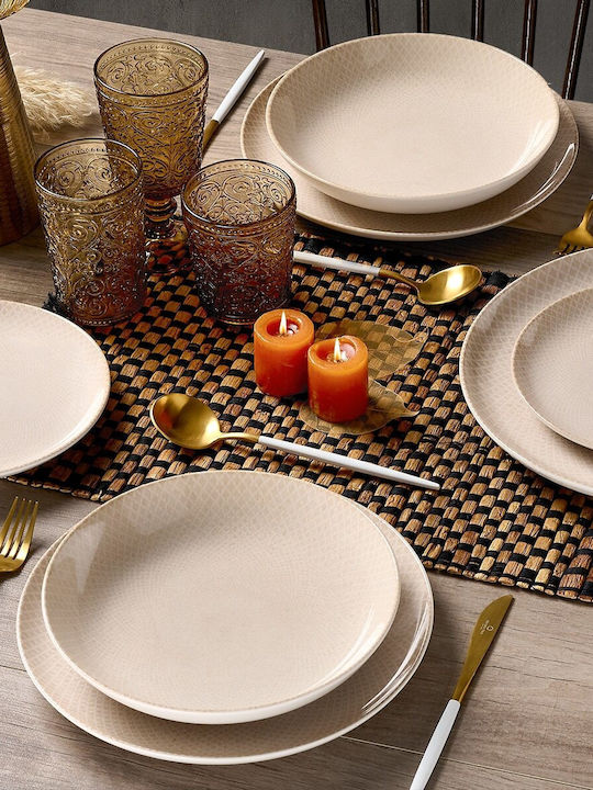 Cryspo Trio White Porcelain Dinnerware Set 20pcs
