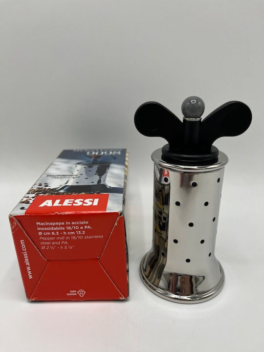 Alessi Χειροκίνητος Μύλος Πιπεριού Inox σε Ασημί Χρώμα 13.2cm