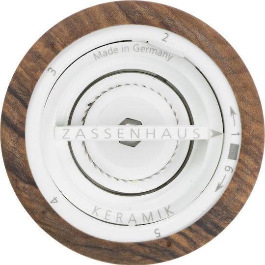 Zassenhaus Augsburg Manual Wooden Spice Mill 18cm Brown