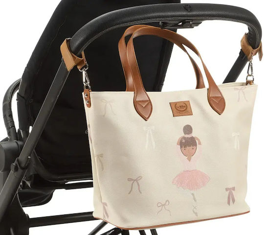 La Millou Shoulder/Hand Diaper Bag Beige 56x35x2cm.