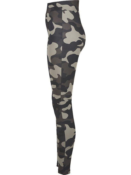 Обучение Женски Дълга легинси Високоталирани Dark Camo