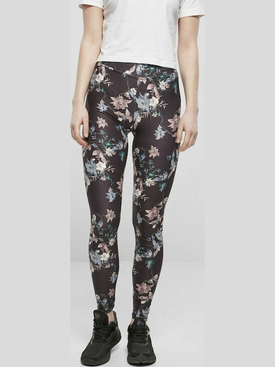Γυναικείο Μακρύ Κολάν Black Soft Flower