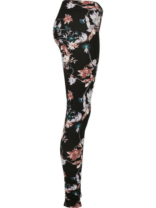 Γυναικείο Μακρύ Κολάν Black Soft Flower