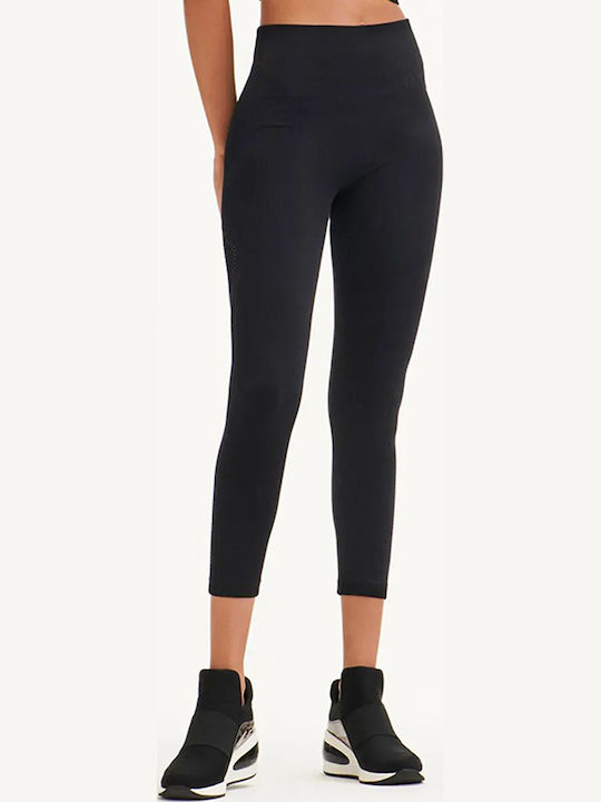 Women's Cropped Training Legging High Waisted Black