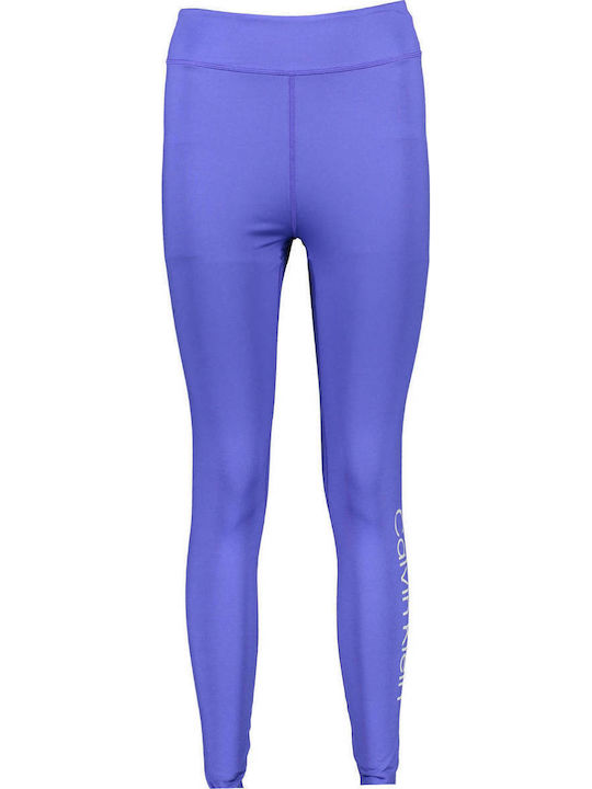 Women's Long Training Legging High Waisted Clematis Blue
