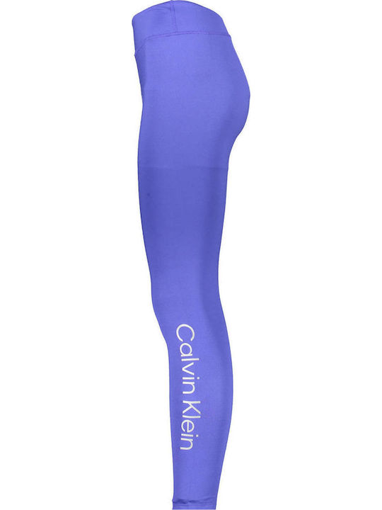 Women's Long Training Legging High Waisted Clematis Blue