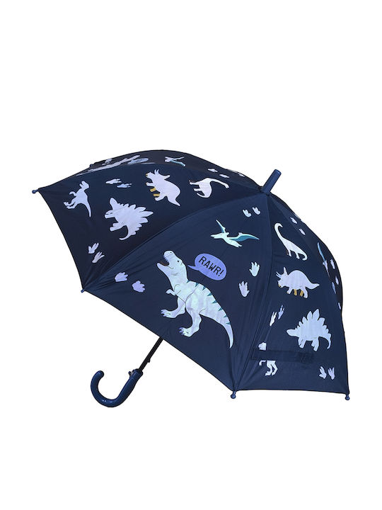 Gift-Me Kids Curved Handle Auto-Open Umbrella with Diameter 67cm Blue