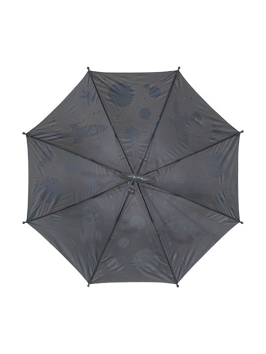 Gift-Me Kids Curved Handle Auto-Open Umbrella with Diameter 67cm Gray