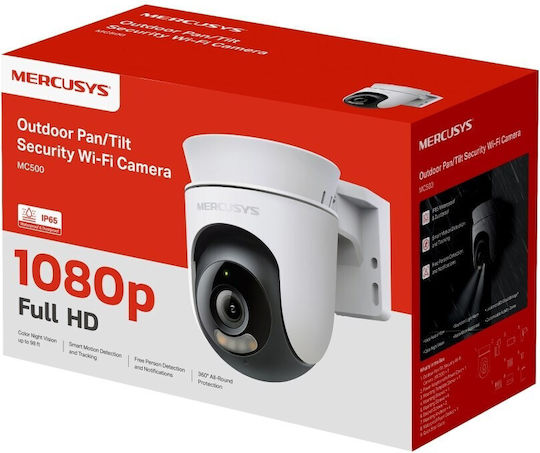 Mercusys MC500 IP Überwachungskamera Wi-Fi Full HD 1080p Wasserdicht mit Zwei-Wege-Kommunikation und Objektiv 4mm