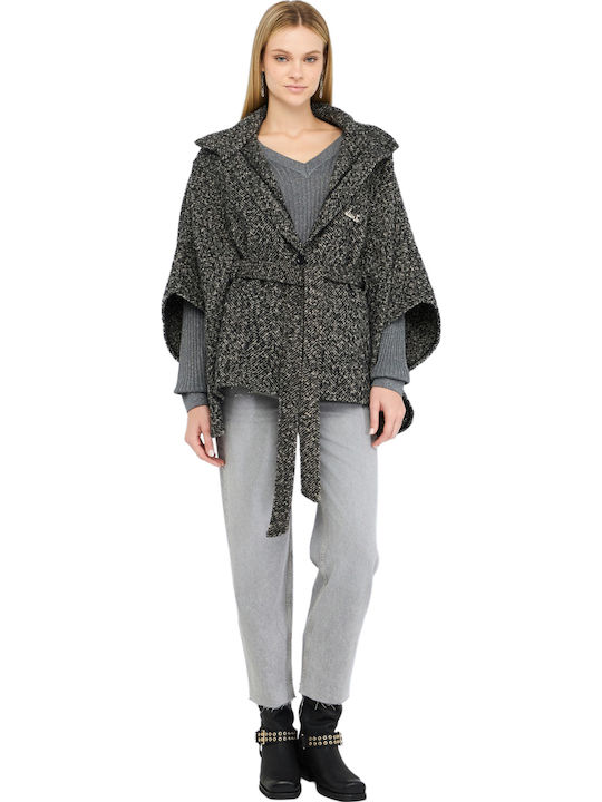 Women's Poncho Black