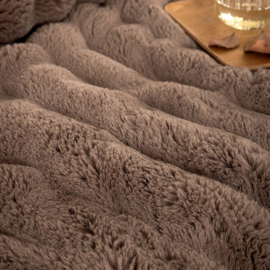 Palamaiki Heather Υπέρδιπλη 220x240εκ. Brown Palamaiki Heather Υπέρδιπλη 220x240εκ. Brown