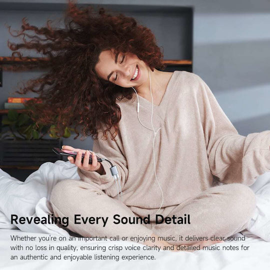 Mcdodo Audio Μετατροπέας USB-C male σε USB-C 2x female Γκρι 1τμχ