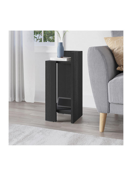 Bedside Table Elos Wooden Black 25x27x60cm